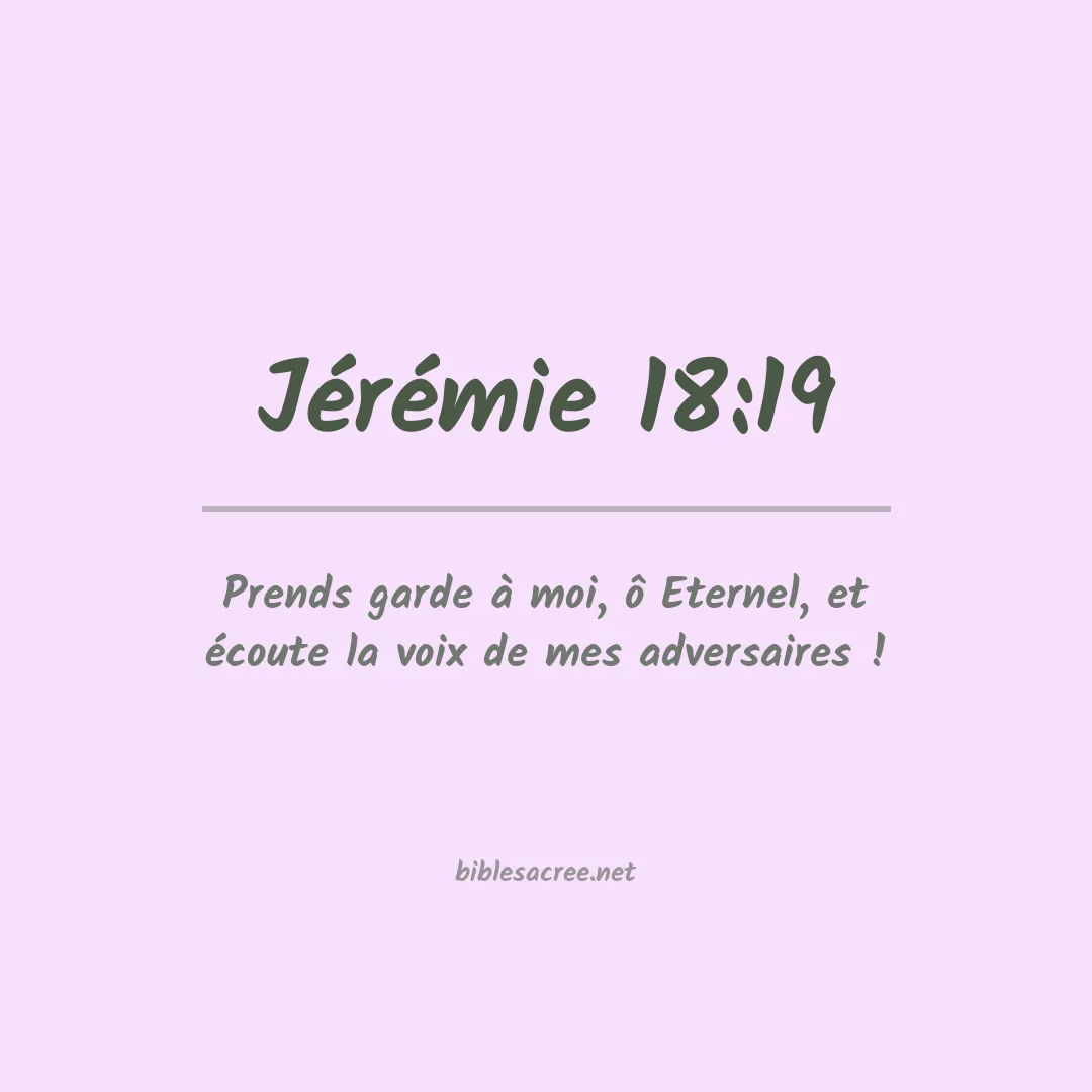 Jérémie - 18:19