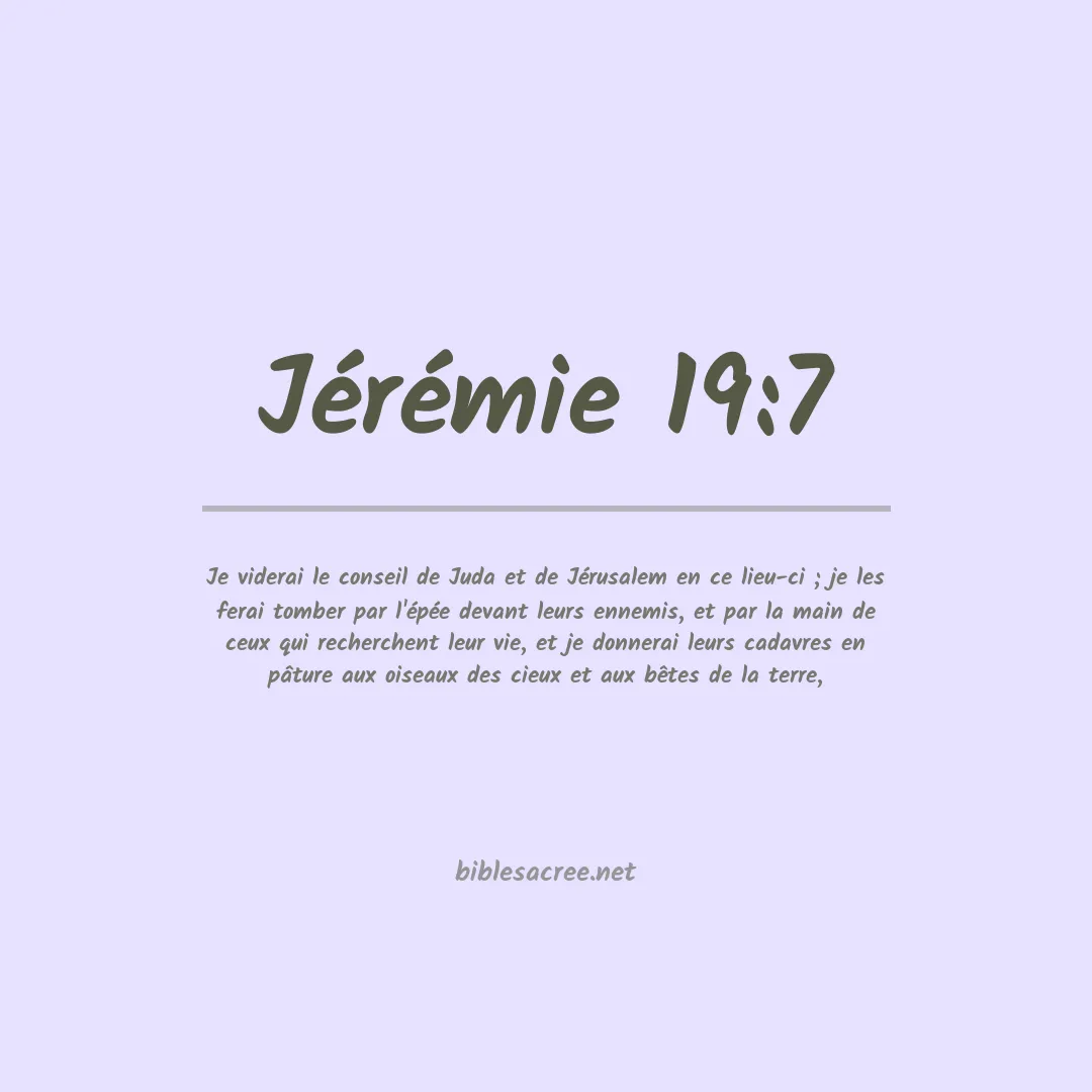 Jérémie - 19:7