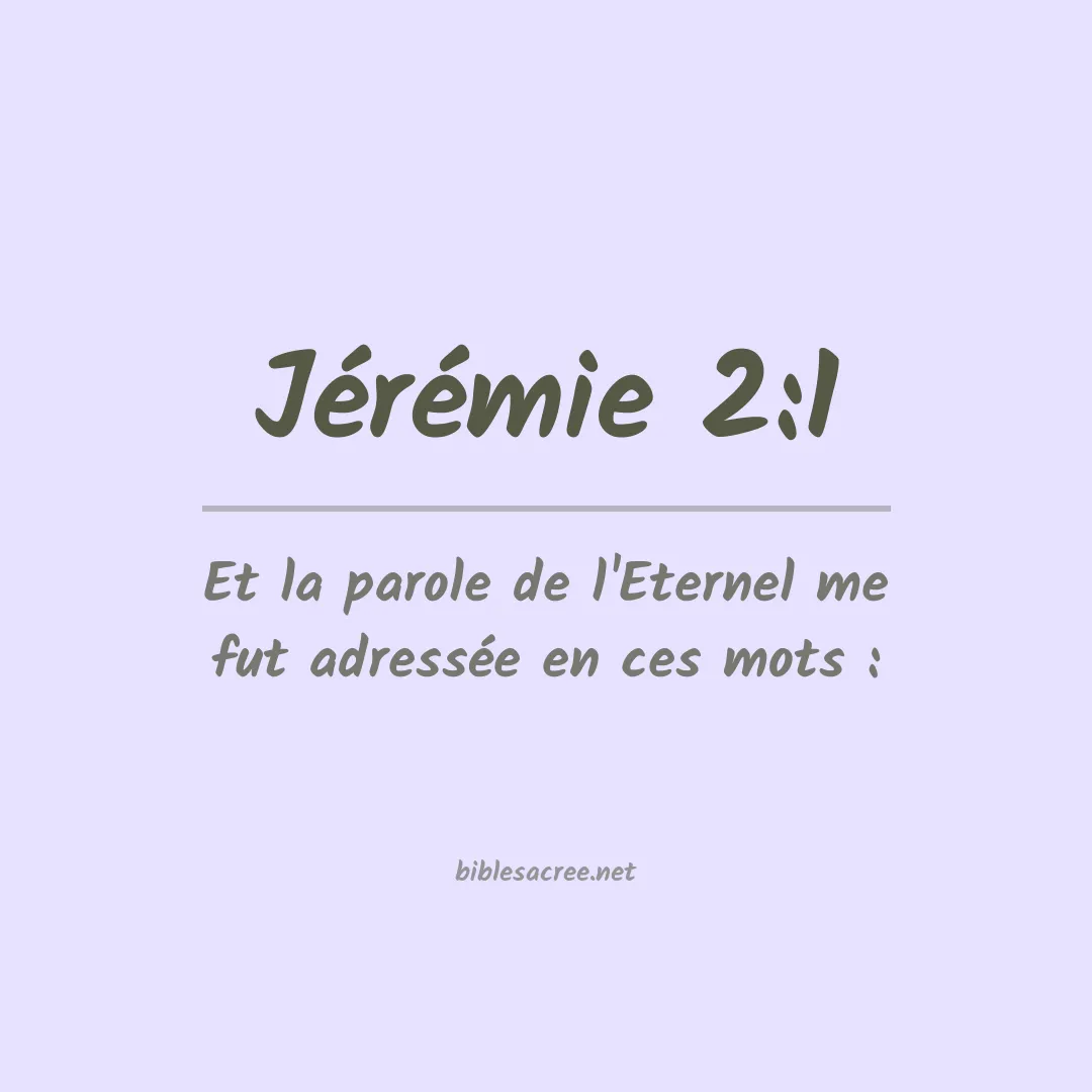 Jérémie - 2:1