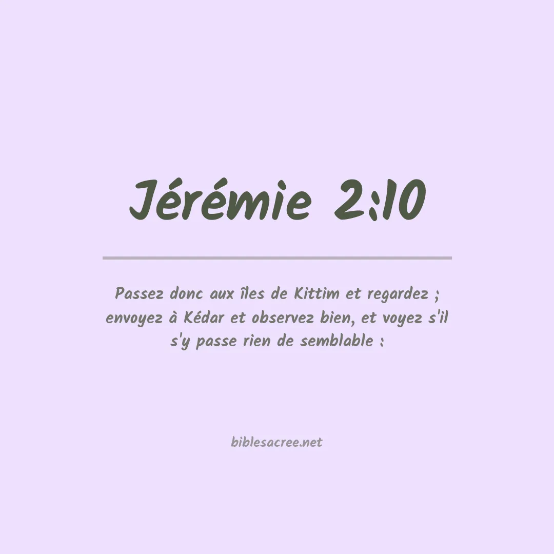 Jérémie - 2:10