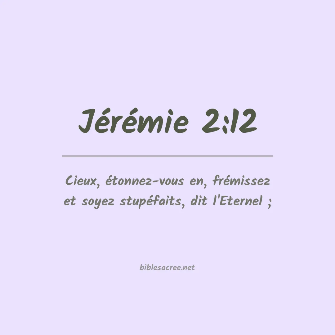 Jérémie - 2:12