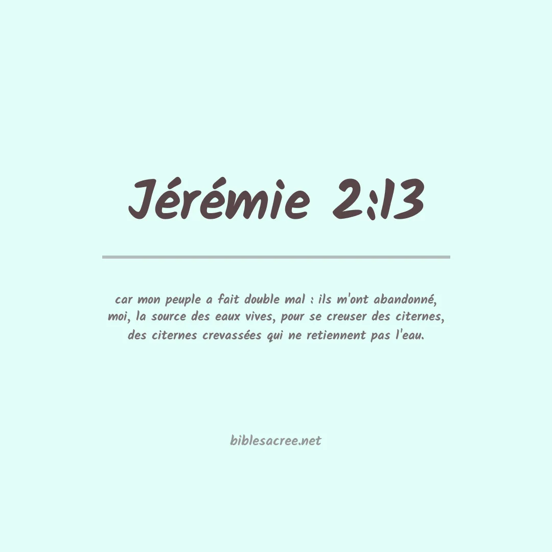Jérémie - 2:13