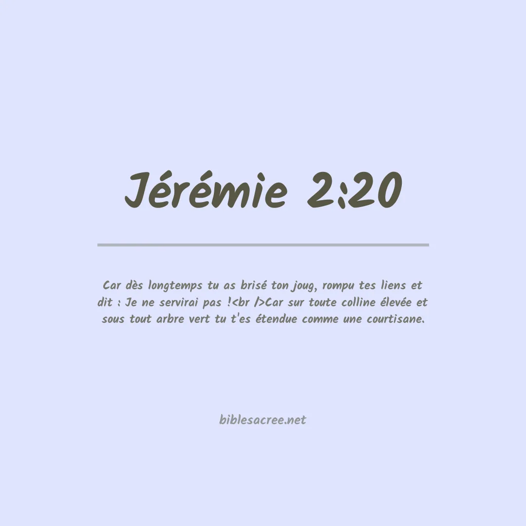 Jérémie - 2:20