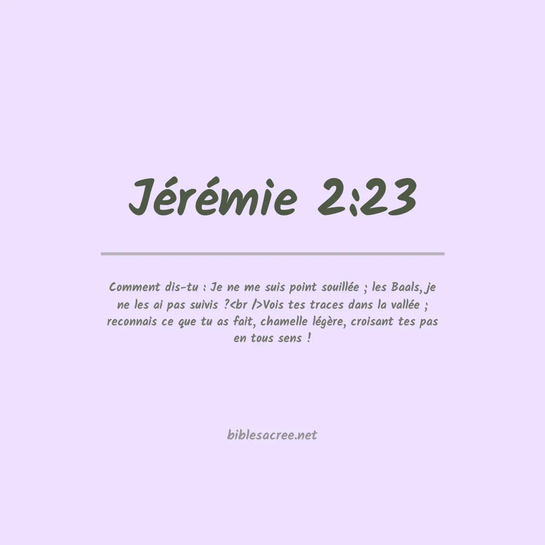 Jérémie - 2:23