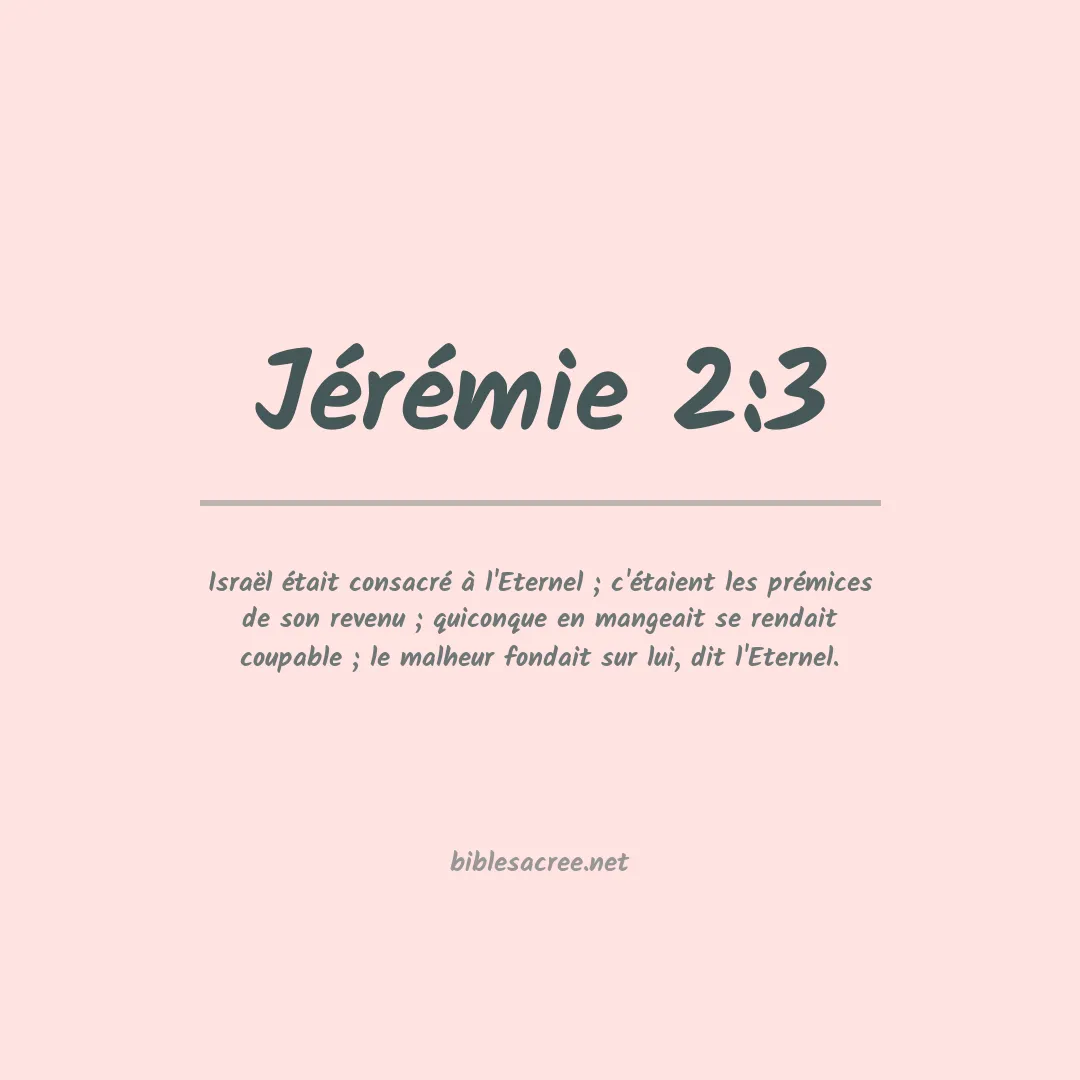 Jérémie - 2:3