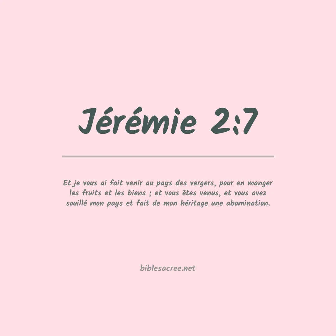 Jérémie - 2:7