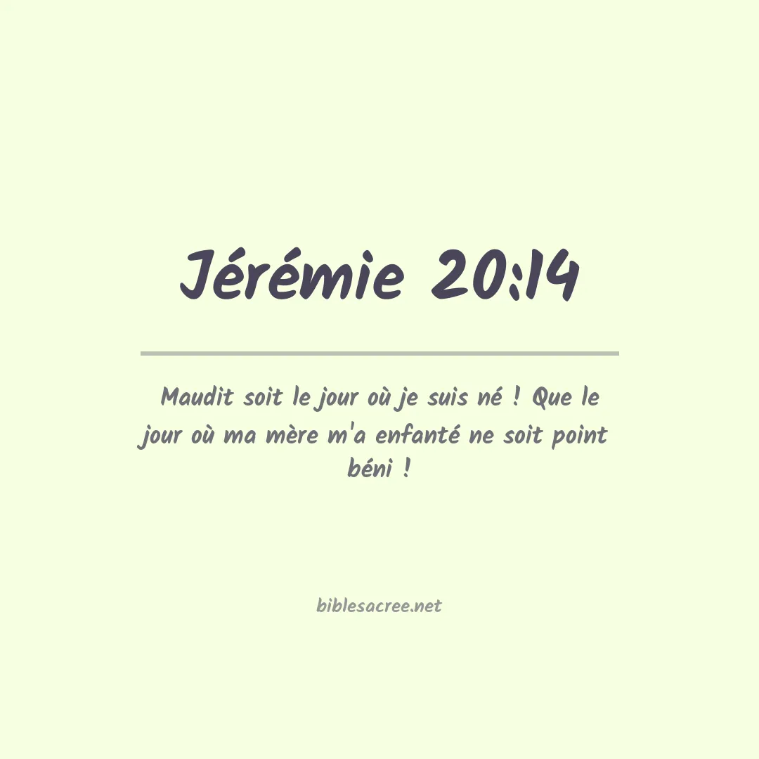 Jérémie - 20:14