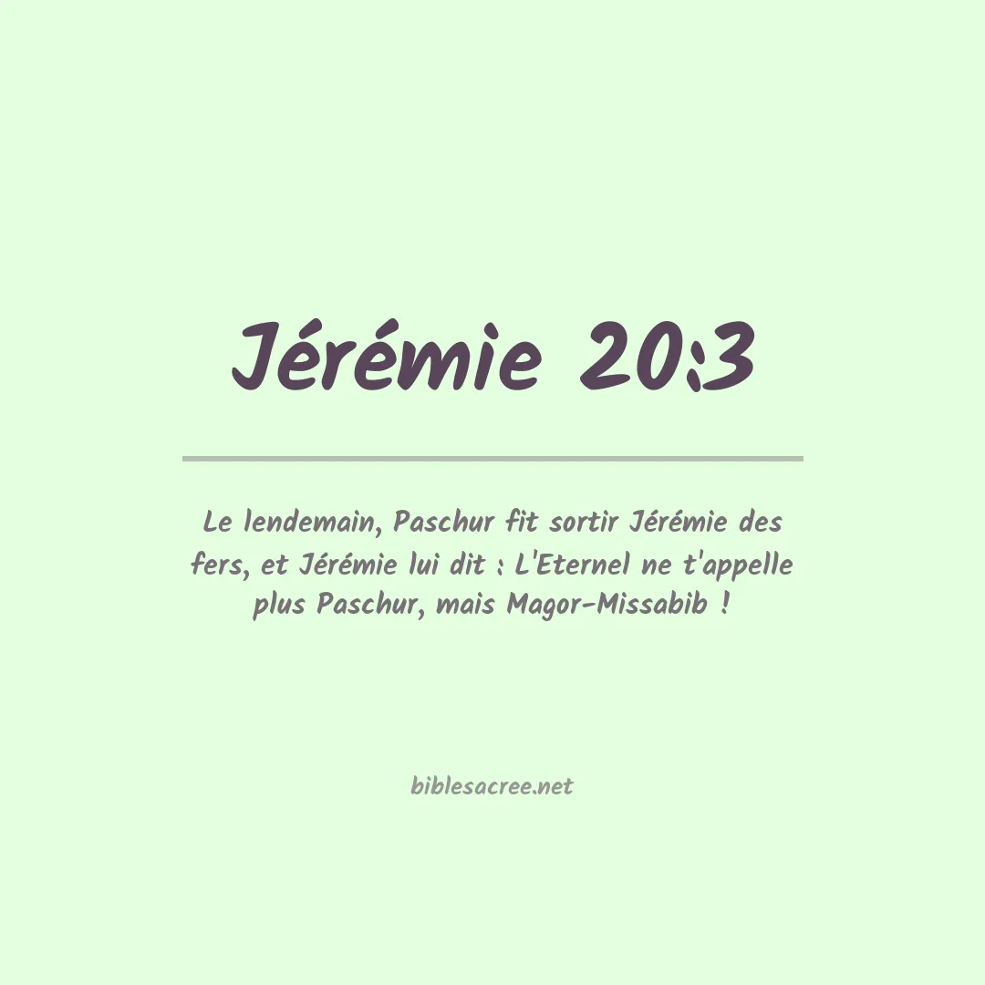 Jérémie - 20:3