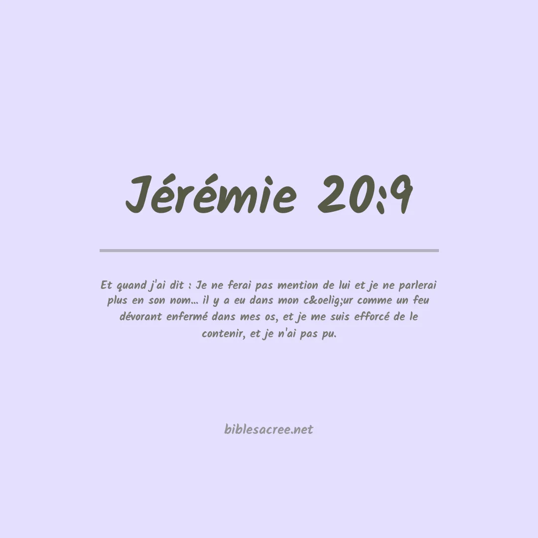 Jérémie - 20:9