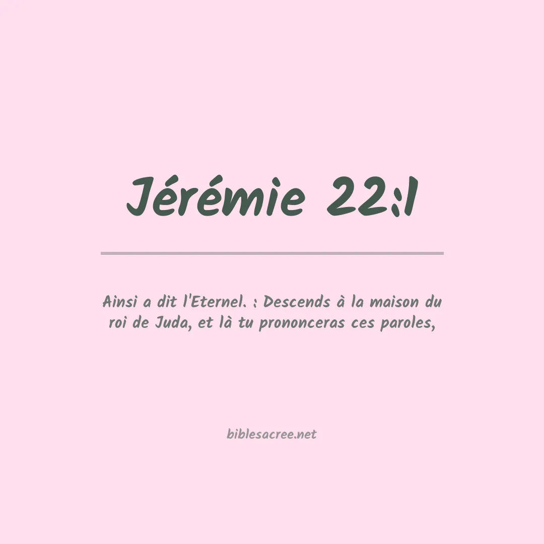 Jérémie - 22:1