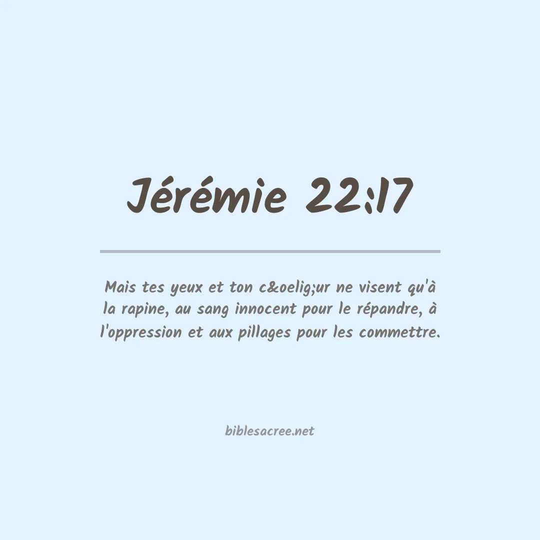 Jérémie - 22:17