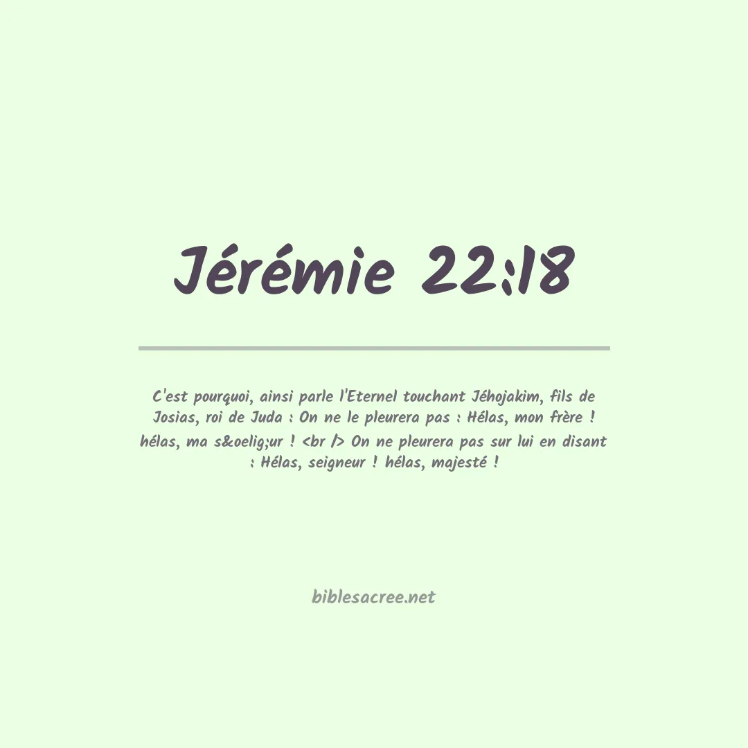 Jérémie - 22:18