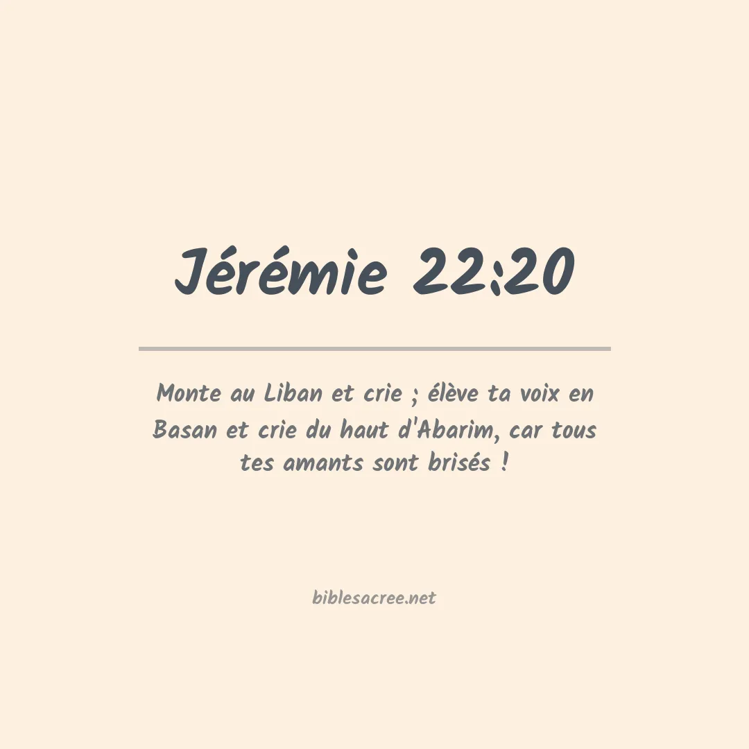 Jérémie - 22:20