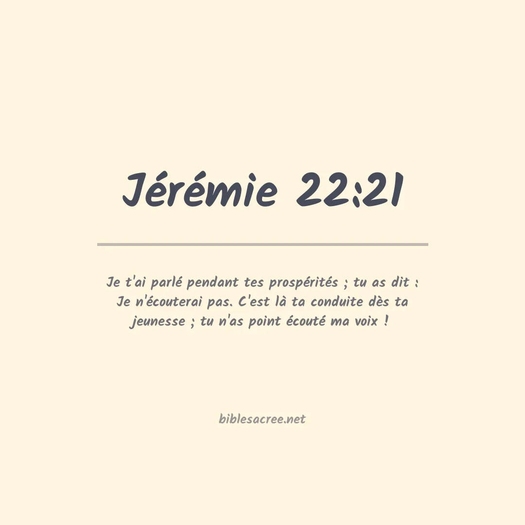 Jérémie - 22:21