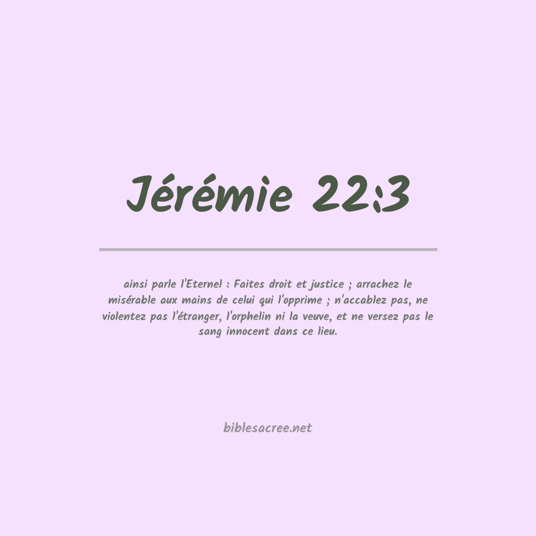 Jérémie - 22:3