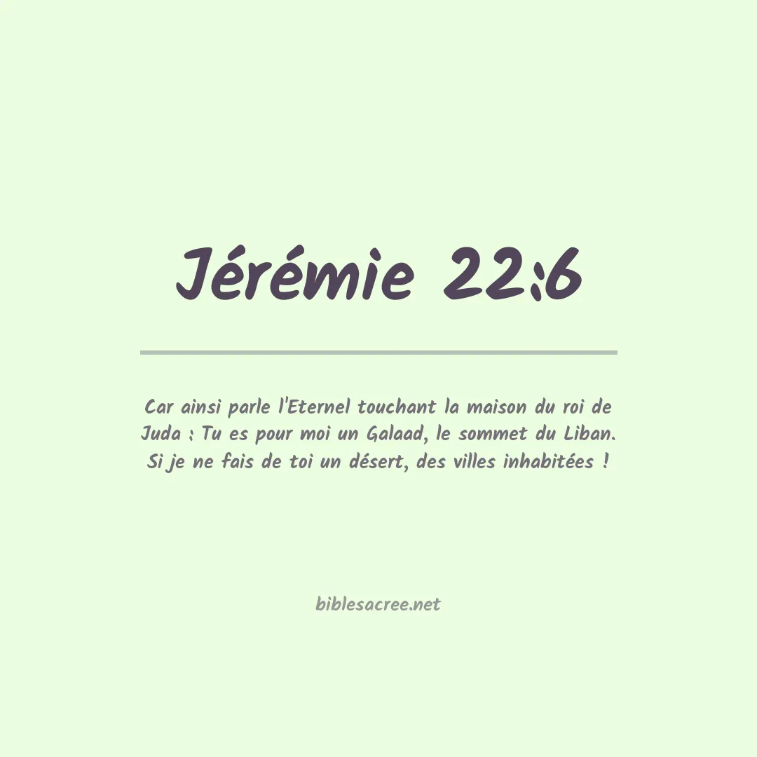 Jérémie - 22:6