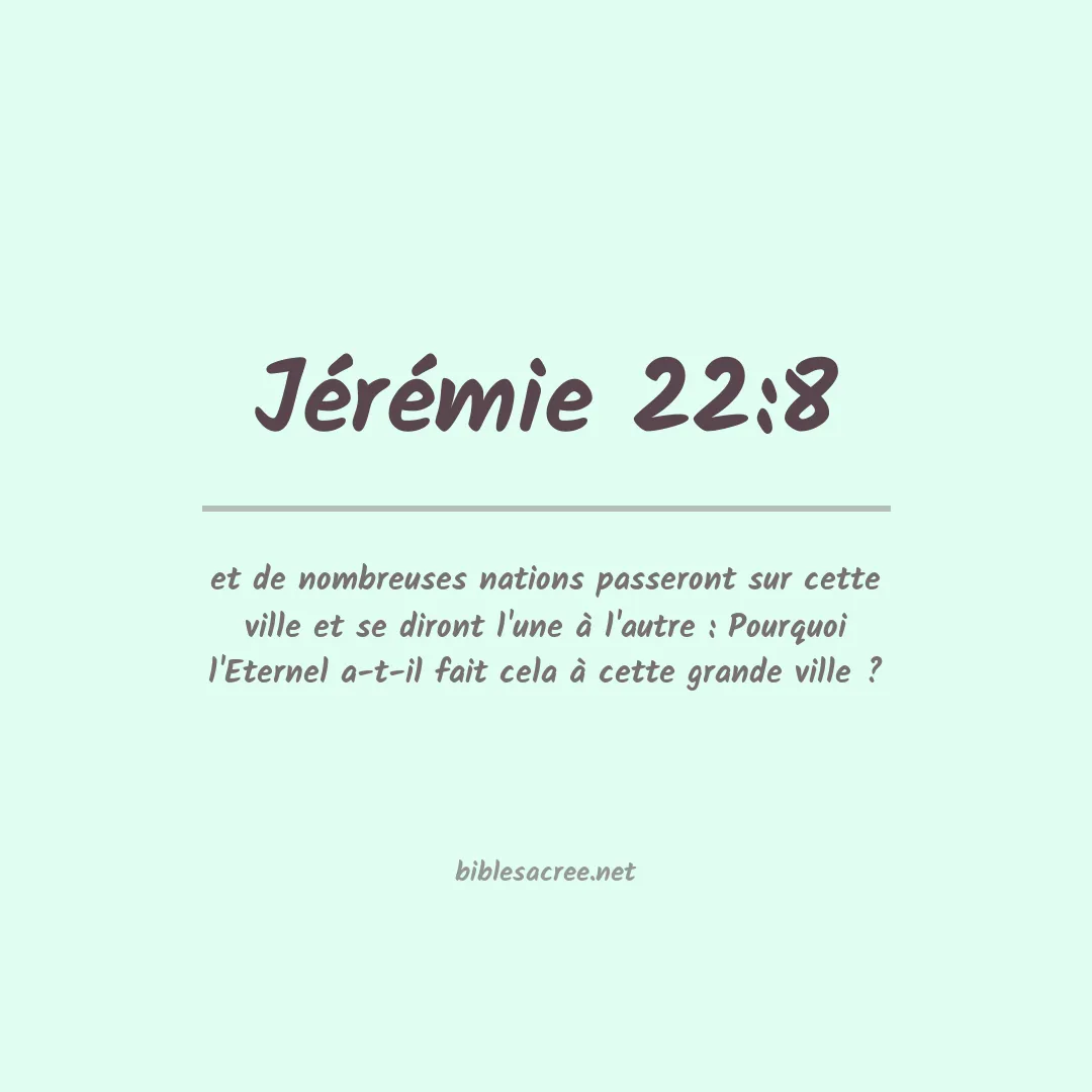 Jérémie - 22:8