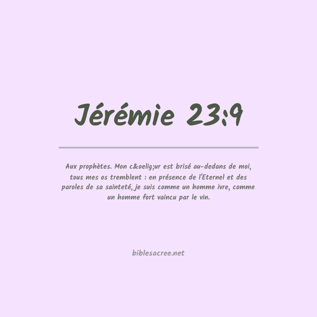 Jérémie - 23:9