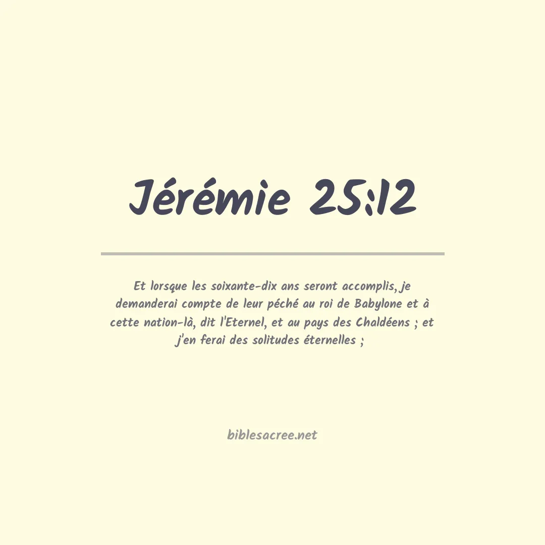 Jérémie - 25:12