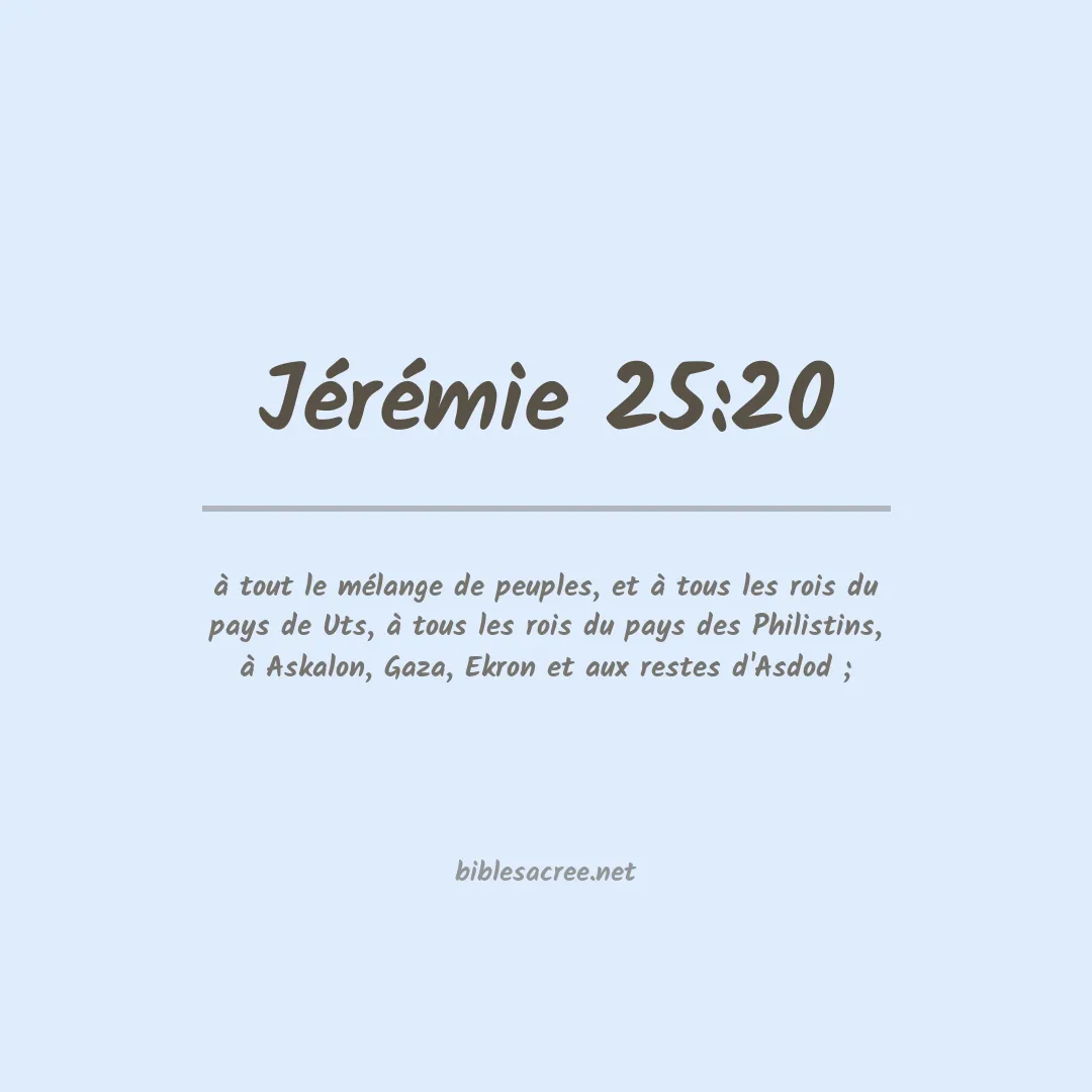 Jérémie - 25:20
