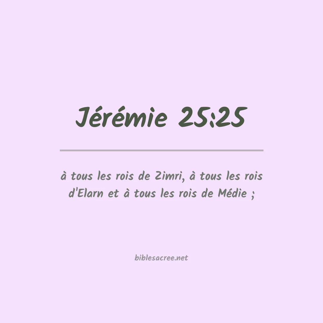 Jérémie - 25:25
