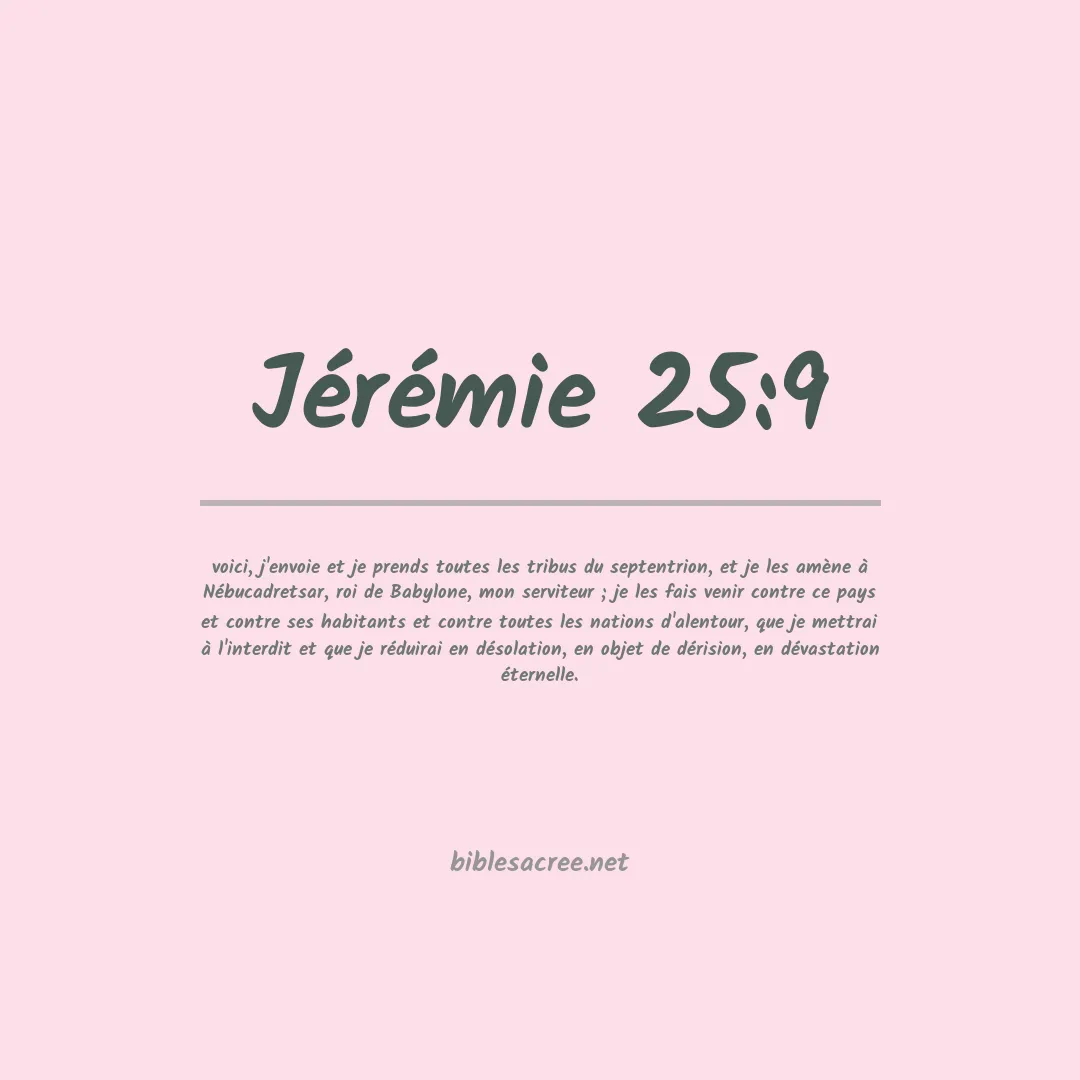 Jérémie - 25:9