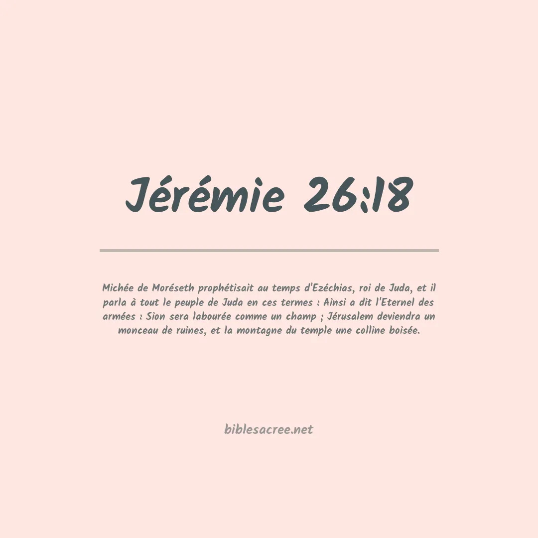 Jérémie - 26:18