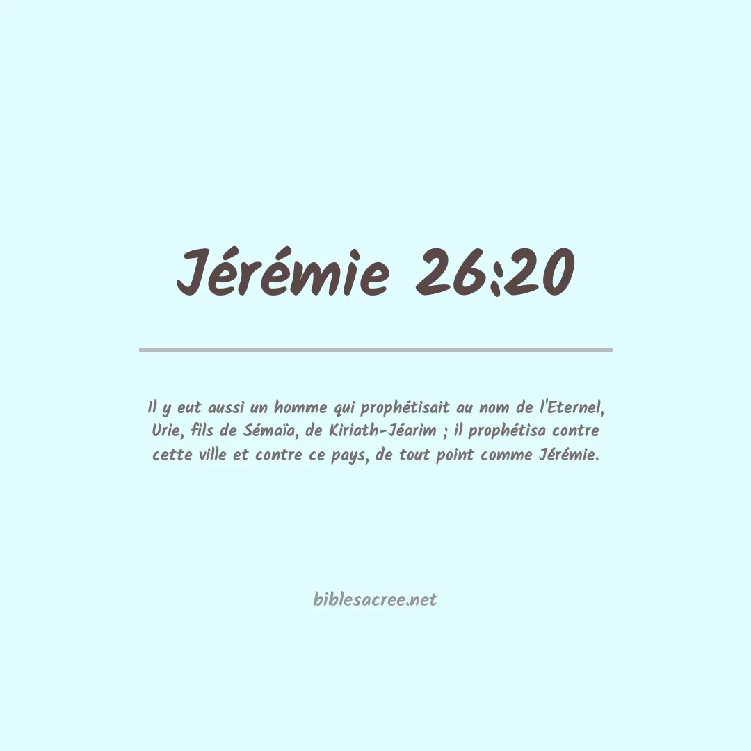 Jérémie - 26:20
