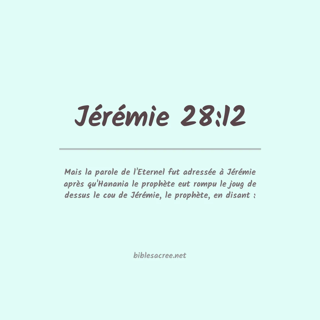 Jérémie - 28:12