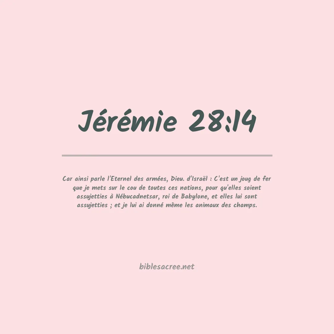 Jérémie - 28:14