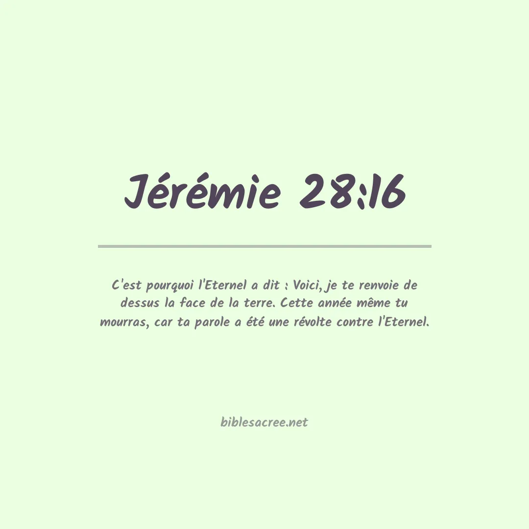 Jérémie - 28:16