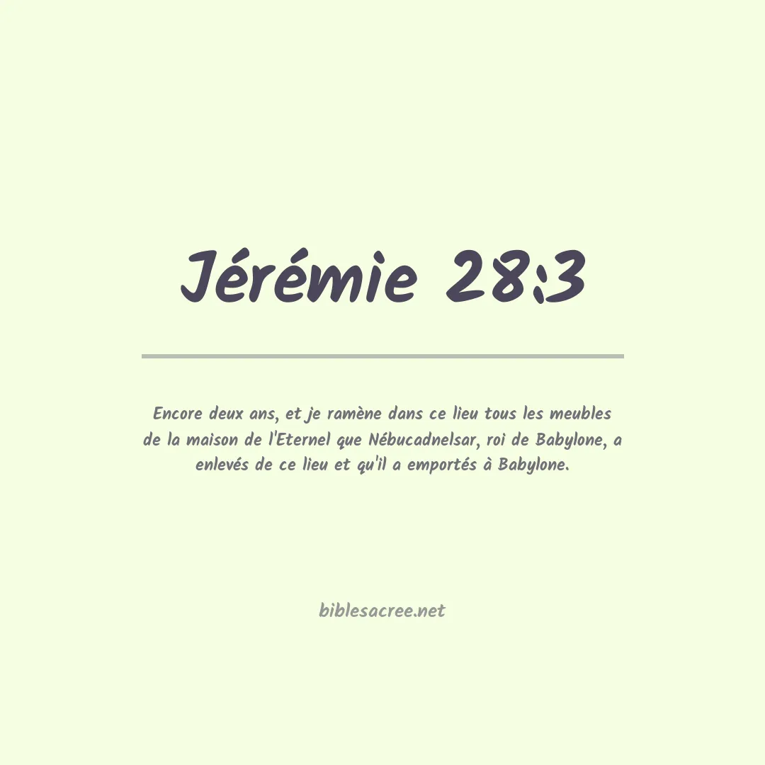 Jérémie - 28:3