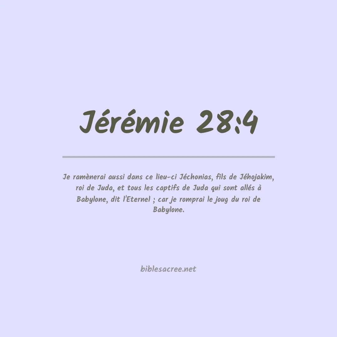 Jérémie - 28:4