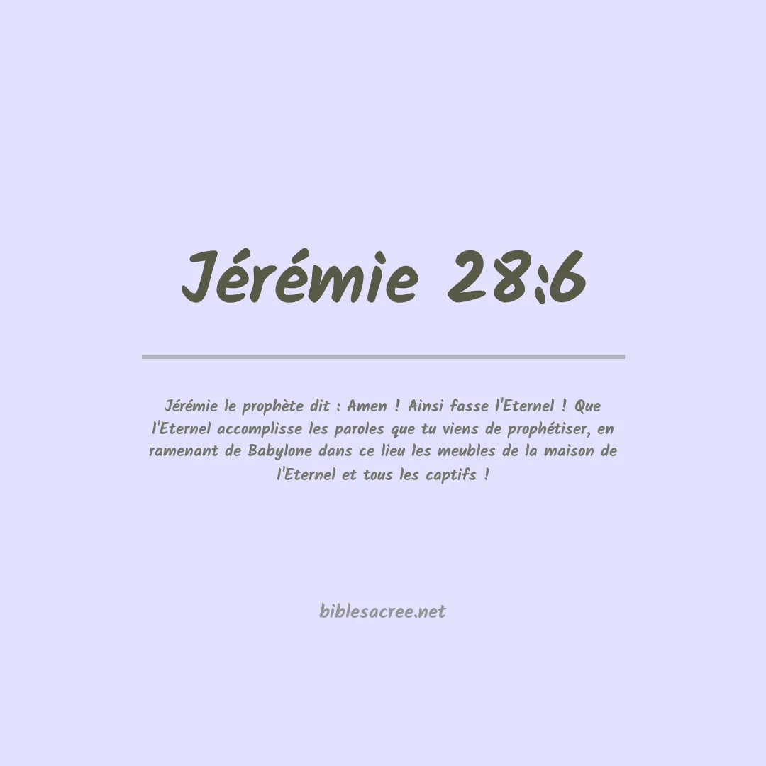Jérémie - 28:6