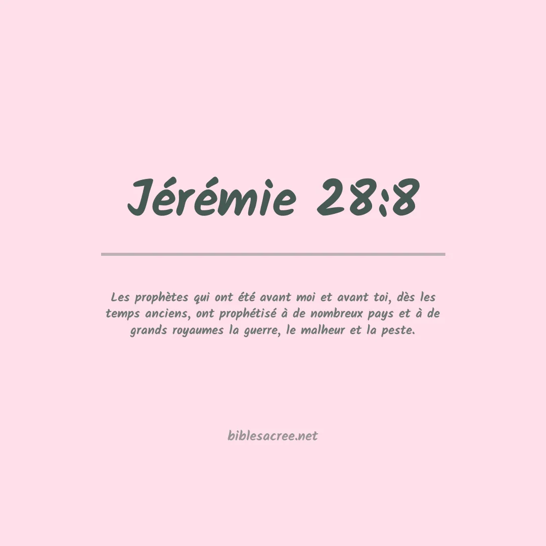 Jérémie - 28:8