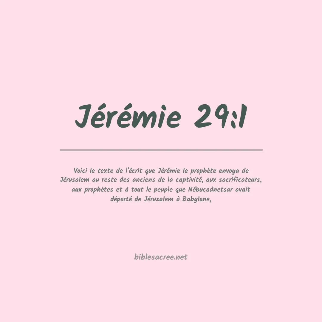 Jérémie - 29:1