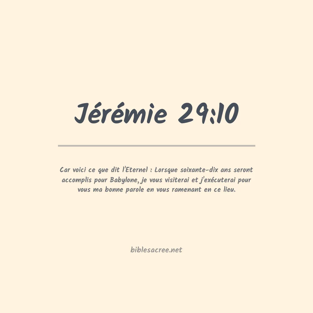 Jérémie - 29:10
