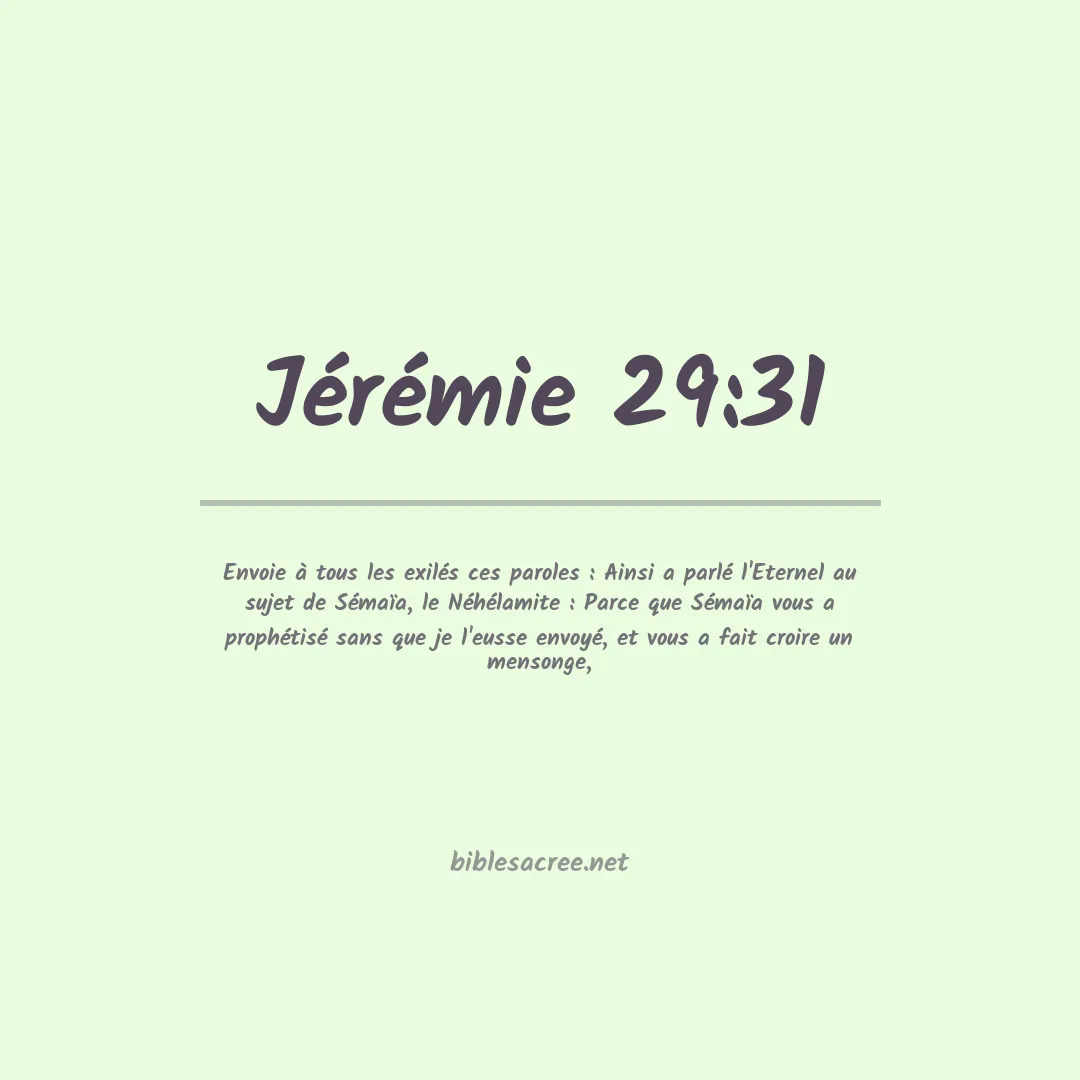 Jérémie - 29:31