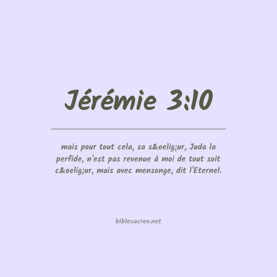 Jérémie - 3:10