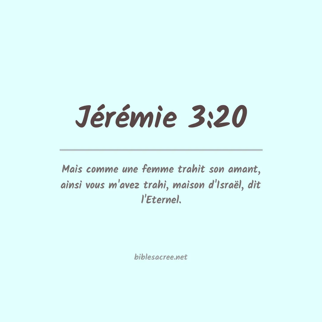 Jérémie - 3:20