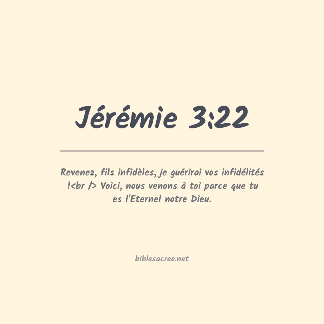 Jérémie - 3:22