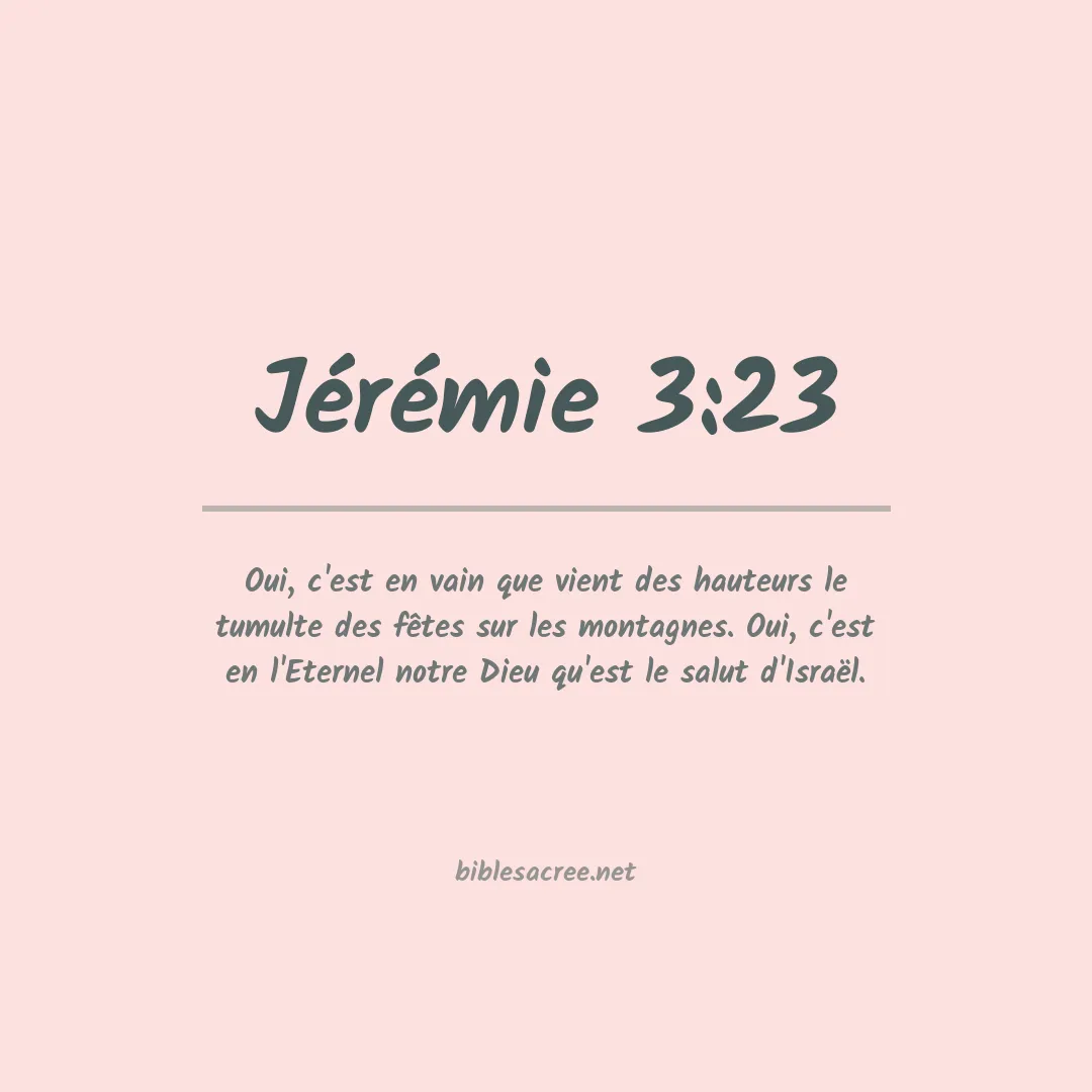 Jérémie - 3:23