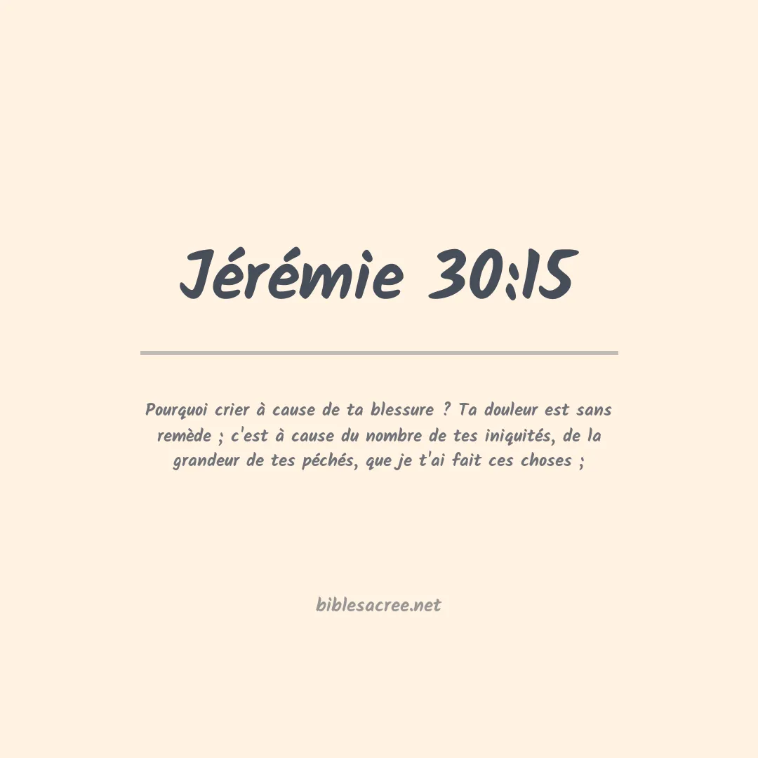Jérémie - 30:15