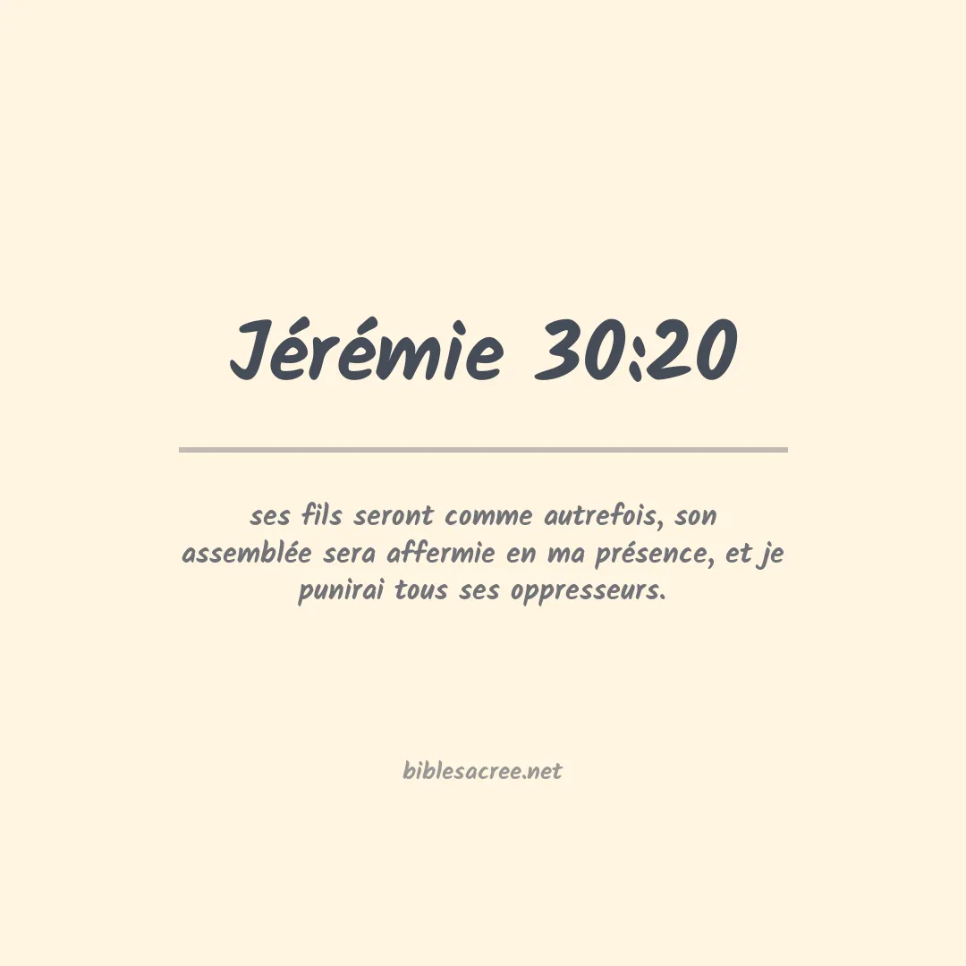 Jérémie - 30:20