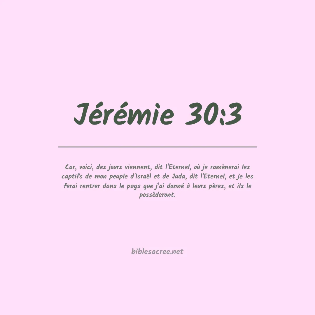 Jérémie - 30:3