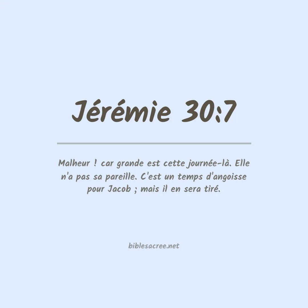 Jérémie - 30:7