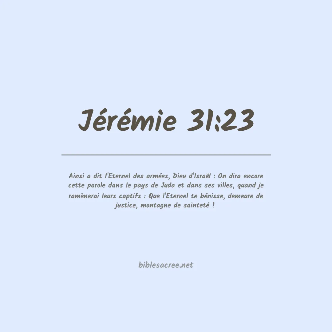 Jérémie - 31:23