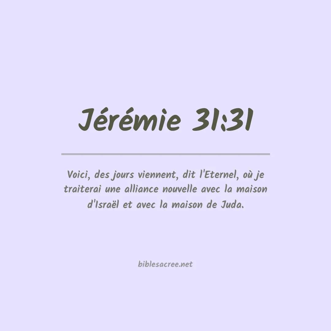 Jérémie - 31:31