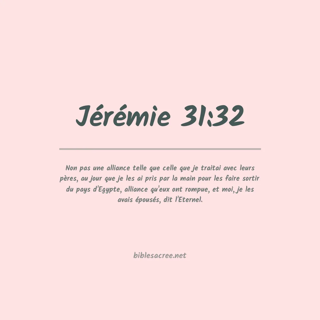 Jérémie - 31:32