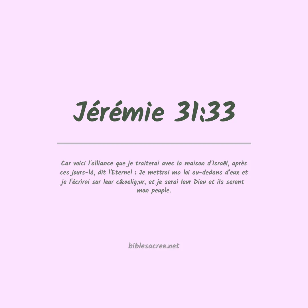 Jérémie - 31:33